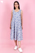 Cambric Cotton Sleeveless Dress  In Block Print